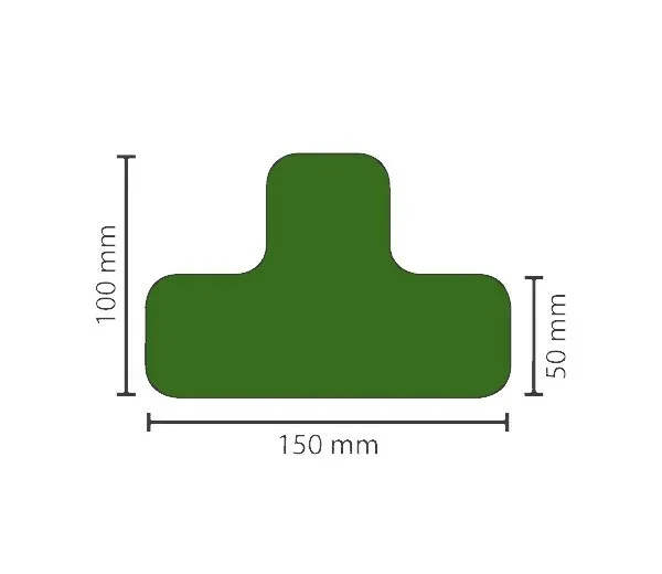 Stellplatzmarkierung extrem strapazierfähig BM-120 T-Stück, 50 mm, grün