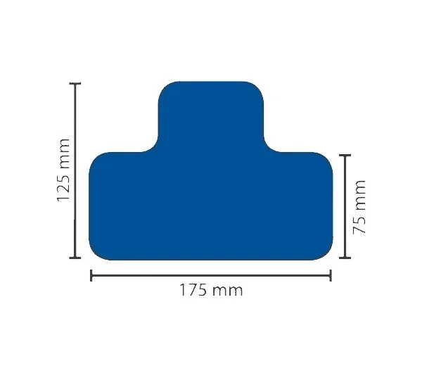 Stellplatzmarkierung extrem strapazierfähig antirutsch BM-160 L-Stück, 75 mm, blau