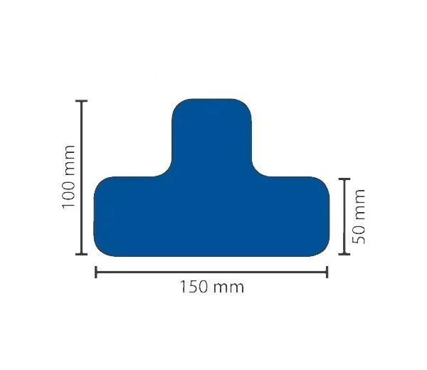 Stellplatzmarkierung extrem strapazierfähig antirutsch BM-160 T-Stück, 50 mm, blau