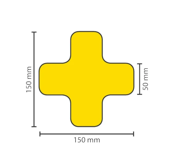 Stellplatzmarkierung extrem strapazierfähig antirutsch BM-160 X-Stück, 50 mm, gelb