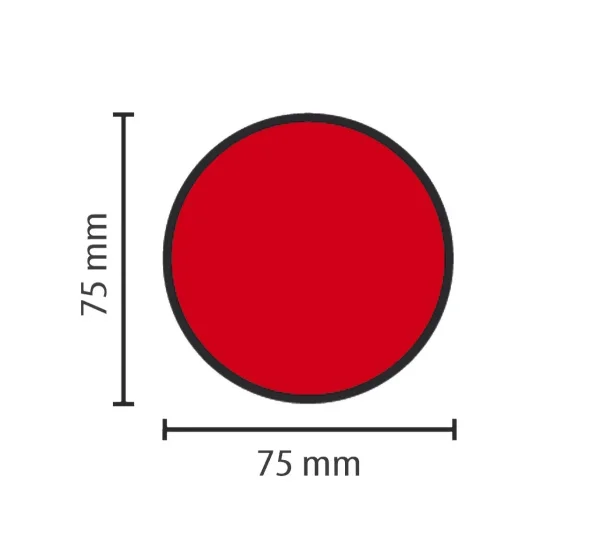 MUSTER: Stellplatzmarkierung extrem strapazierfähig antirutsch BM-160 Ronde, 75 mm, rot