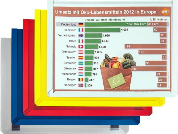 Magnetsichttasche DIN A4 quer,transparent