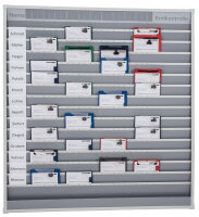 Plantafel mit Zeitschema