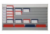 Plantafel mit individueller Beschriftung DIN A4-Belege, 6 Schienen