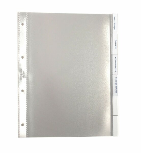 6-Teiliges Register, aus transparenter Folie