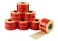 Warn- und Verpackungsetiketten