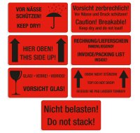 Warn- und Verpackungsetiketten