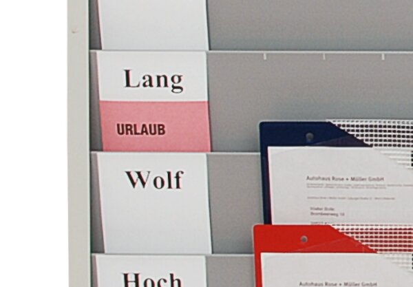 Einsteck-Karten passend zu Werkstattplanern unbedruckt, weiß
