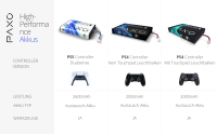PS5 Controller Akku High-Performance Li-Ionen 2600mAh